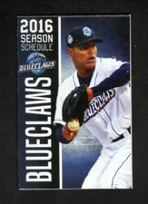 Lakewood BlueClaws--Ricardo Pinto--2016 Pocket Schedule--Seaview Ortho--Phillies