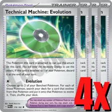 4x Technical Machine Evolution 178/182 x4 - Paradox Rift - Pokemon - Playset