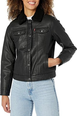 levis leather jacket womens
