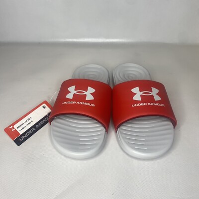 Under Armour Men\'s Bright Red Slide Sandals Under Armour Ignite Pro 8 Slides 6000337-600 Men main image 4