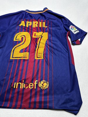 Nike FC Barcelona 27 April 2018-2019 Jersey 724614-100 Size Medium