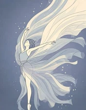 Digital Minimalist Line Art Woman Portrait - Modern Abstract Wall Art Print