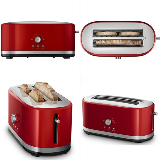 4slice empire red toaster kitchenaid long slot high lift reheat