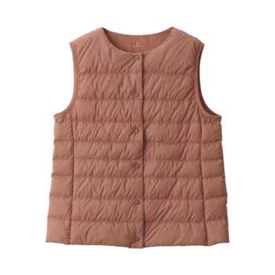 MUJI Collarless Down Vest XS-XXL Packable Lightweight Anti-Static Women NWT