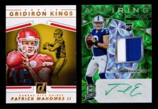 2017 DONRUSS GRIDIRON KINGS 2 PATRICK MAHOMES 2020 PANINI 3 JACOB EASON RPA AUTO
