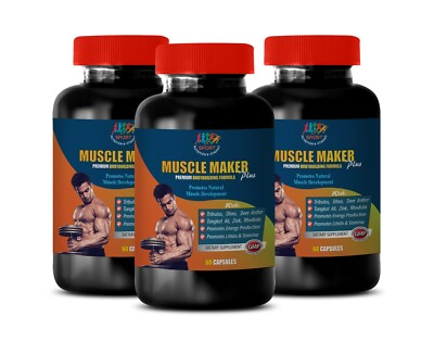 Alpha Lipoic Acid - MUSCLE MAKER PLUS - Sexual Health - Lean Muscle - 3Bot 180Ct
