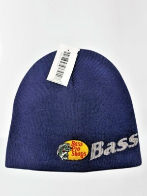 Bass Pro Shops Navy Blue Knit Beanie Cuffless Hunting Outdoor
