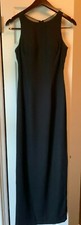 Czier Long Black Beaded Formal Evening Dress Size 6
