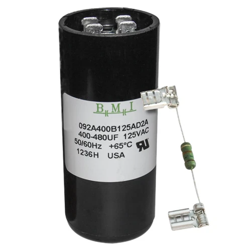 400-480 uF x 125 VAC BMI 092A400B125AD2A Motor Start AC Capacitor with Resistor