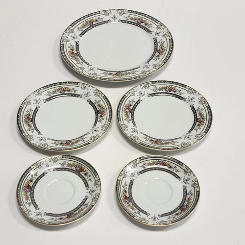 BARELY USED - ALL 5 - MIKASA Cambridge Fine China Plates Made in Japan L9015