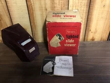 Vintage Sears Lighted 2x2 Slide Viewer W/ Original Box #9917 WORKS