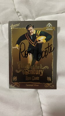 Signed Ron Coote Sydney Eastern Suburbs Roosters 2008 Team of the century Card