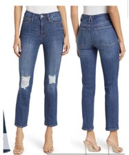Good American Good Classic Distressed Jeans size 2/26 NWT