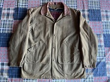 Vintage WOOLRICH Canvas Barn Chore Jacket w Wool Blanket Lining Mens Sz L USA