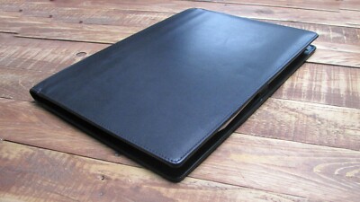 Black Real Leather Presentation A4 Folder Portfolio vs829-F with the