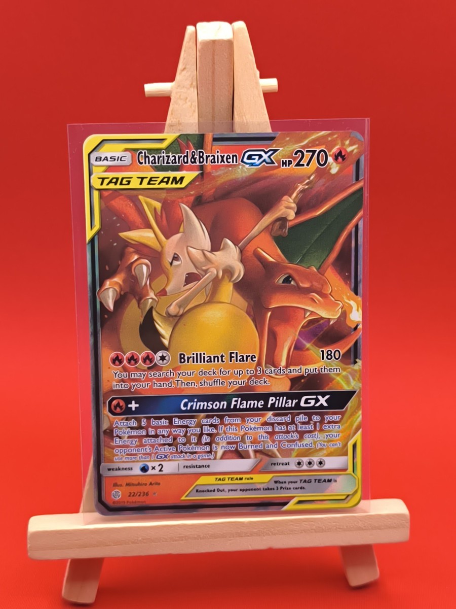 Charizard & Braixen GX 22/236 Cosmic Eclipse Tag Team Ultra