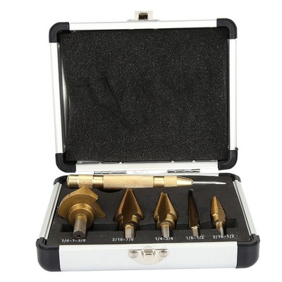 6x 1 Box HSS Plating Step Drill Bit Set Center Cone Drill Bit SET