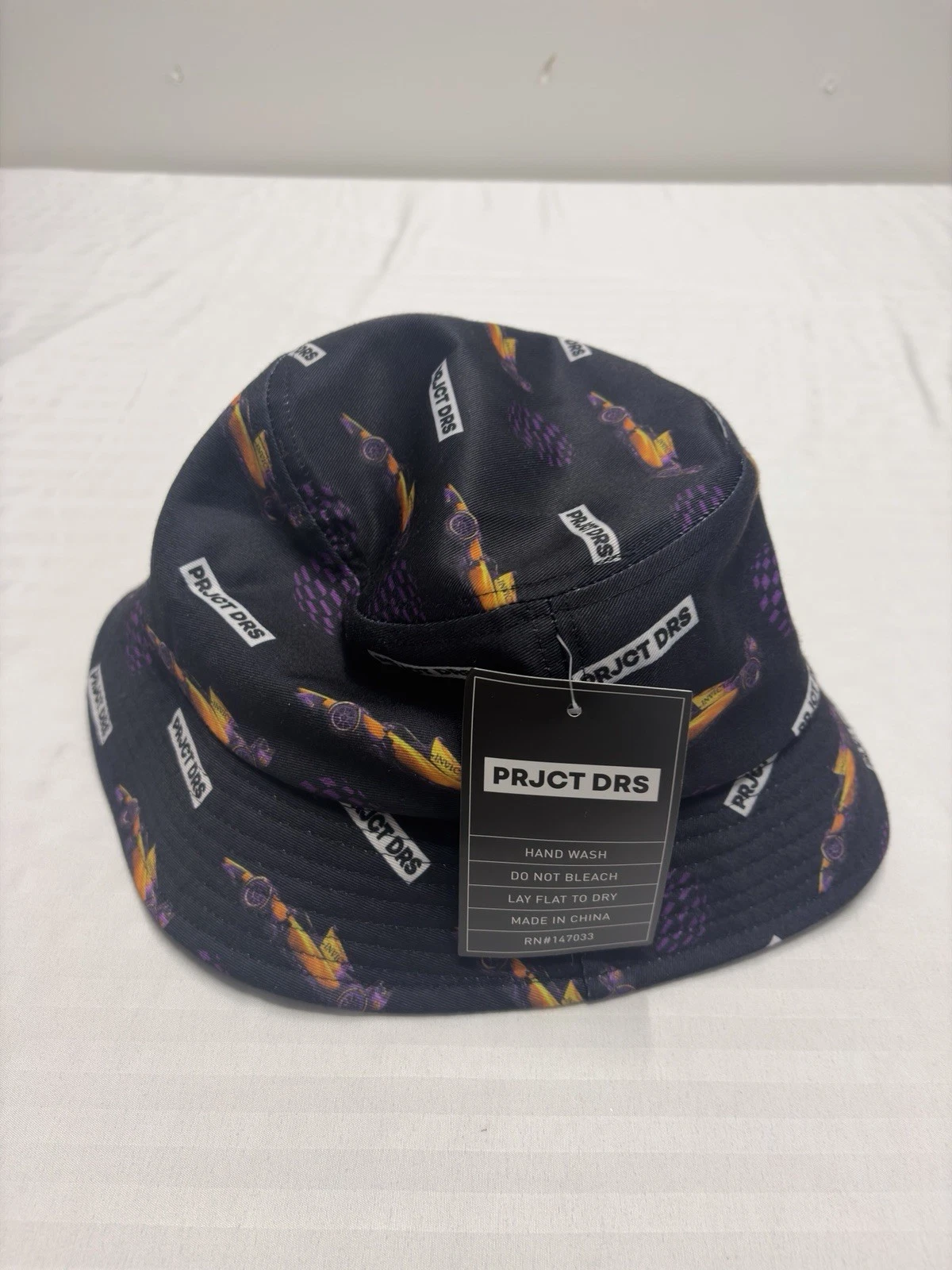 INVICTA RACING FORMULA 1 BLACK BUCKET HAT ADULT SIZE 1 FITS ALL NEW WITH TAGS
