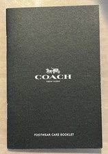Coach Footwear Care Booklet Replacement Brochure Instructions