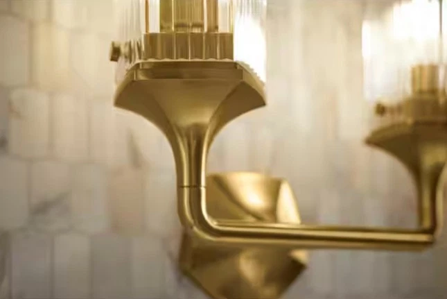 KOHLER Occasion 2-Light Brushed Moderne Brass Wall Sconce - Image 3 of 4