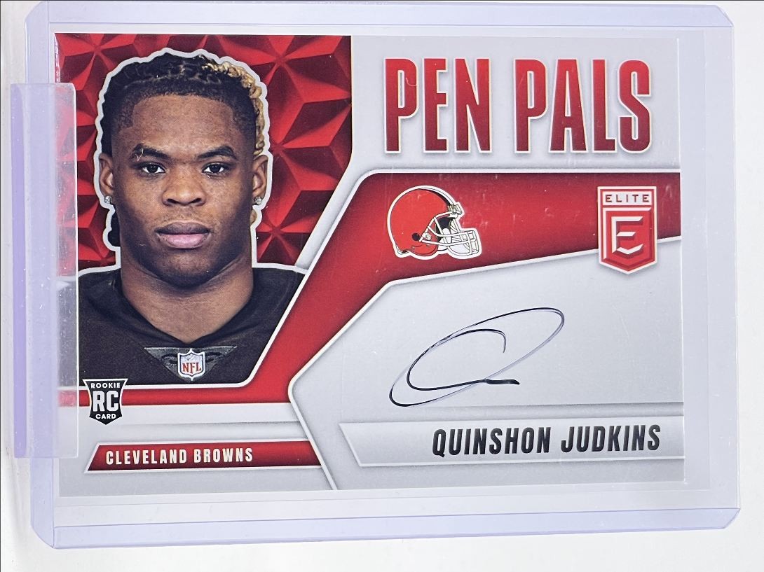 QUINSHON JUDKINS 2025 DONRUSS ELITE ROOKIE PEN PALS AUTOGRAPH RC AUTO Q4689