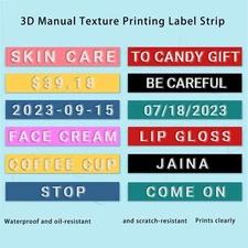 Embossing Label Tape Waterproof Oil Resistant Embossing Tape With Scratch Proof