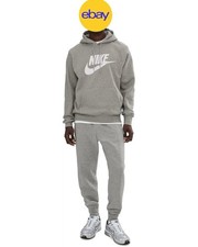 Nike Sportswear Club Fleece Hoodie Sweatshirt Jogger Sweats Grey Set XXL