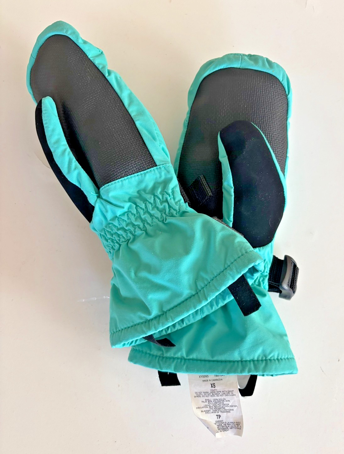 NWOT Columbia Unisex Mittens Lime Green Size XS Youth Warm Winter Kids Outdoor thumbnail 3