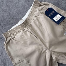 Cherokee Workwear Pants Womens XS Petite Khaki 4200P Scrub Cargo Elastic Medical