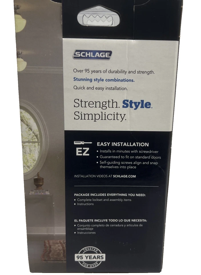 Hall And Closet Door Knob Satin Nickel Schlage F10 BWE 619 NEW - Image 3 of 4