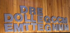 INDUSTRIAL 3D LETTERS VINTAGE STAINLESS STEEL 6 INCH 21 LETTERS HEAVY