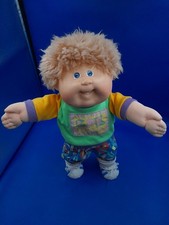 Cabbage Patch Kids HM19 Fuzzy Blonde Hair Blue Eyes 1989 Designer Line Freckles