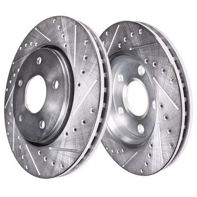 Front Rear Drilled Rotors & Brake Pads Dodge Journey Grand Caravan Routan 8-12