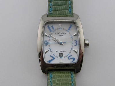 Locman Italy Titanio Ladies Watch Fancy MOP Dial Titanium Case Ref 483