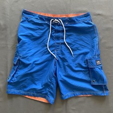 Vtg 2000s Tommy Hilfiger Premium Swim Trunks Mens Large Blue Bathing Suit 00s