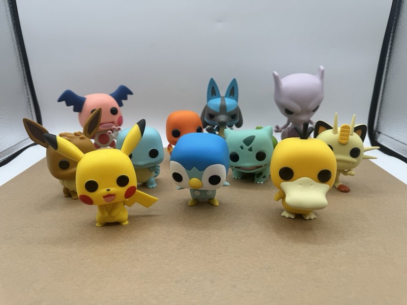 Funko Pop! Pokémon Vinyl Figure Lot of 10 Loose No Box Pikachu Eevee Squirtle
