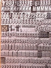 18 pt Franklin Gothic Xtra Condensed (Mono) Letterpress Type for printing