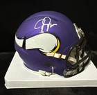 Justin Jefferson Minnesota Vikings Autographed Mini Helmets Fanatics Authentic