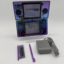 Nintendo DS Lite Console Gradient Translucent Bluebell Shell + Stylus + Charger