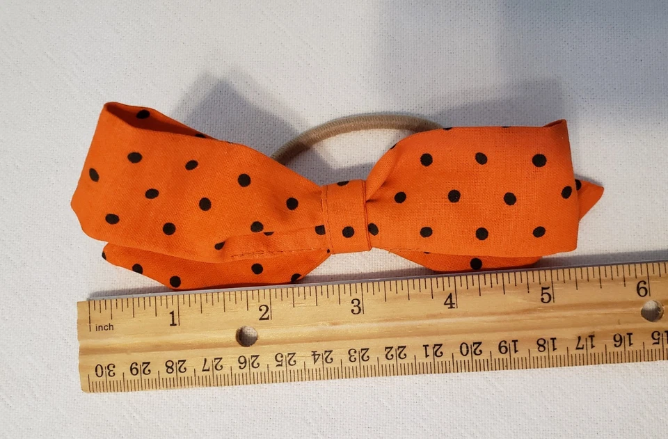 Juego de 3 Diadema Naranja con Negro, Hecho a Mano, Crujiente y Arco para el Pelo. ENVÍO GRATIS, NUEVO SIN ETIQUETAS Foto 4 de 4