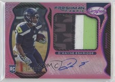 2021 Certified Freshman Fabric Signatures Mirror Pink D'Wayne Eskridge Auto 0i1l