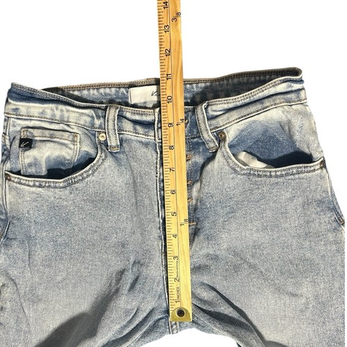 Kancan High Rise Cropped Raw Frayed Hem Wide Denim Jeans Womens Sz 5 26 - Picture 10 of 13