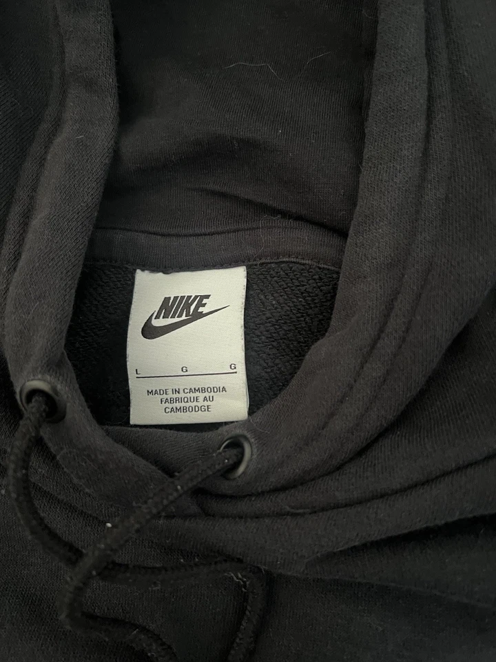 Nike Pull à capuche homme noir taille L logo manches longues uni - Photo 4/4