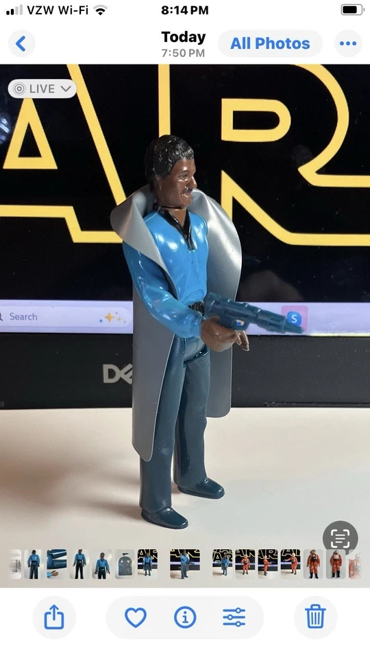 Figura de acción completa Star Wars Vintage 1980 Lando Calrissian Foto 2 de 4