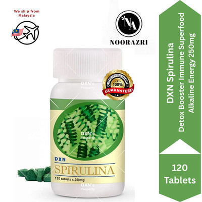 DXN Spirulina Detox Booster Immune Superfood Alkaline Energy 250mg 120 Tablets