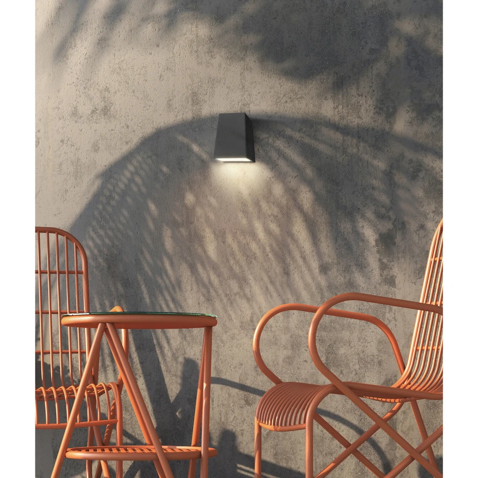 Aplique de pared exterior LED Edge 1 luz negro grado marino negro Foto 2 de 4