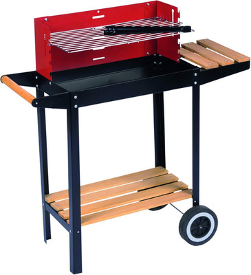 BBQ Collection Holzkohlegrill - Kohlegrill Mit Rädern - Verstellbarer Grillrost 