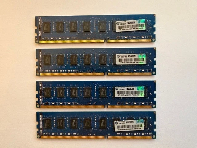 Mémoire HP HYNIX 16Go (4x4Go) PC3-12800U DDR3 2Rx8 1600Mhz CL11 HMT351U6CFR8C-PB - Photo 2/2