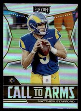 2021 Panini Playoff #CA-MST Matthew Stafford Call to Arms Silver Prizm RAMS