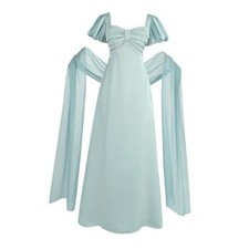 Regency Dress Women Empire Waist Costume Tea Party Gown - XX-Large Mint Green